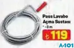 PASS LAVABO AÇMA SUSTASI 3 M